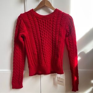 SIES MARJAN Britta bright red crewneck sweater